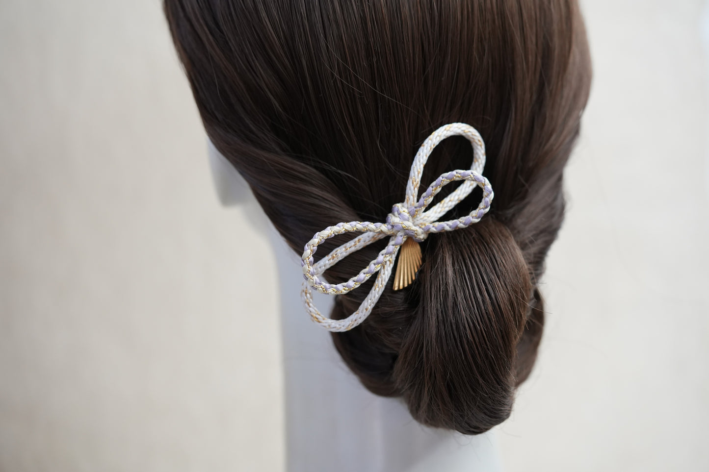 butterfly∞ー伊賀組紐・髪飾り(藤色)