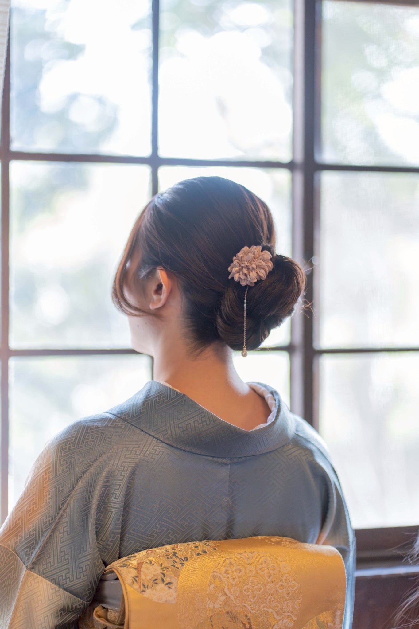 有松絞り 髪飾り 着物 コーディネート 卒業式　入学式　